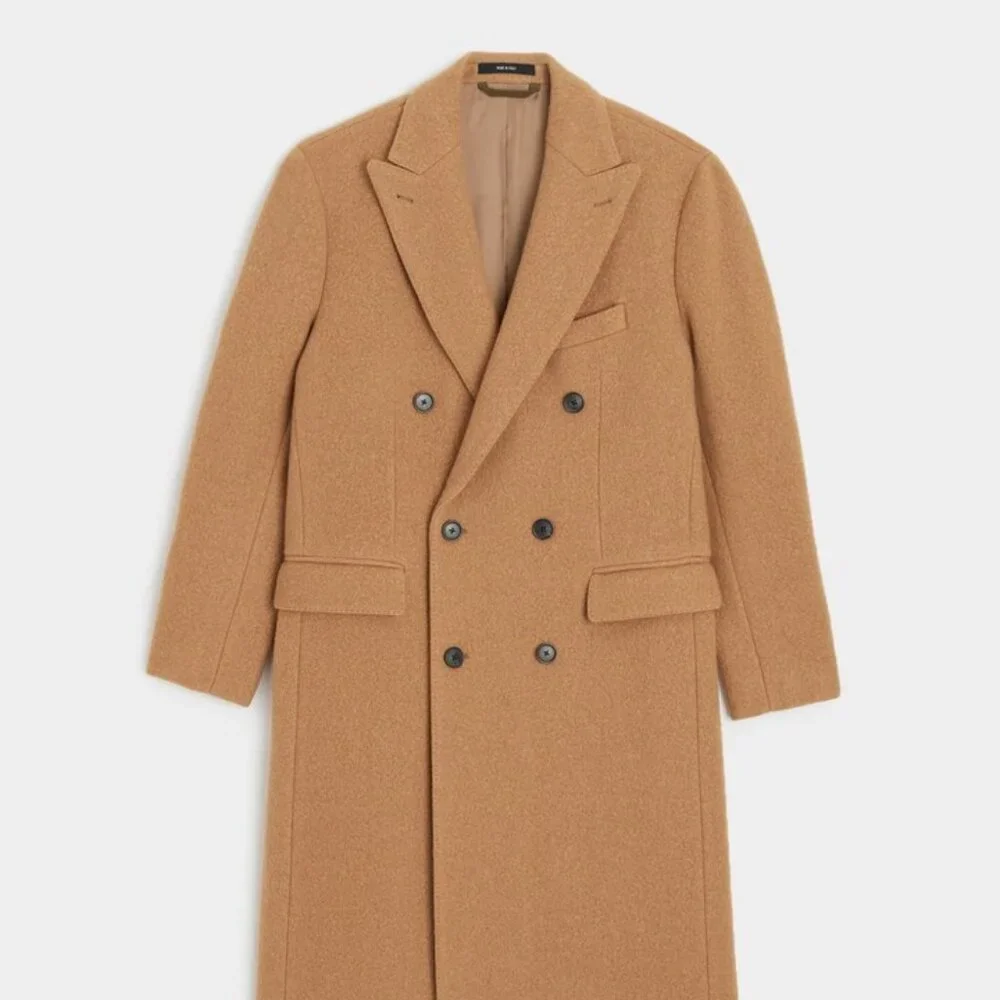 TODD SNYDER Italian Peak Lapel Wool Blend DB Mens Sz 40 Coat Overcoat Topcoat